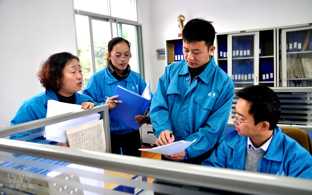 皖南電機(jī)內(nèi)審人員在部門審核 皖南電機(jī)內(nèi)審人員在部門審核