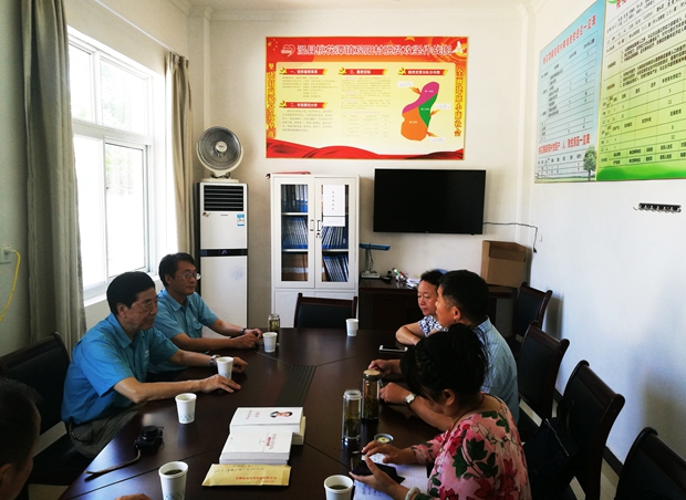 皖南電機董事長陳根喜、總經理陳學鋒到觀陽村扶貧