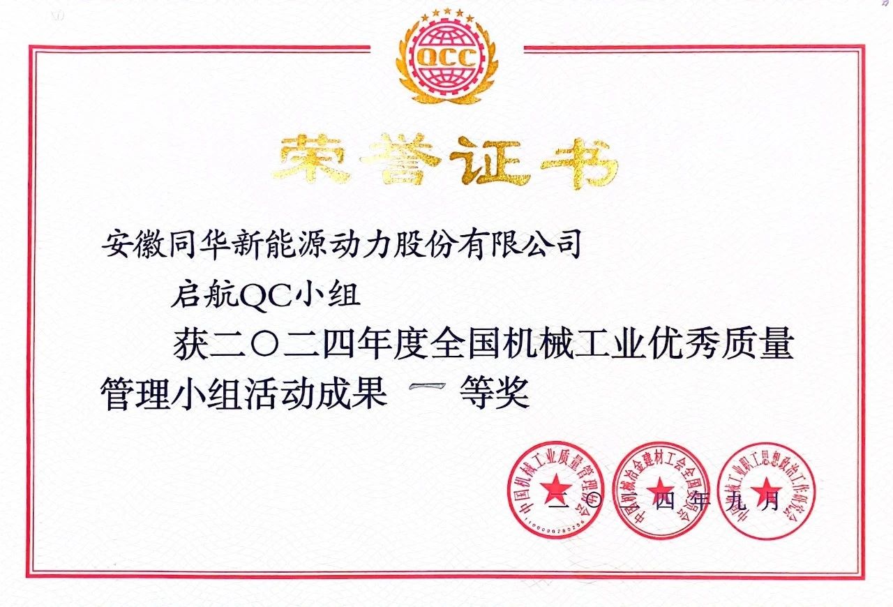 公司兩項(xiàng)質(zhì)量成果榮膺&ldquo;全國(guó)機(jī)械工業(yè)質(zhì)量管理小組成果獎(jiǎng)&rdquo; (4)